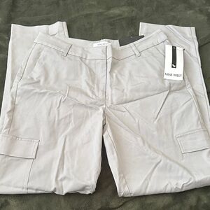 Nine West Women's Light Gray Cargo Pants